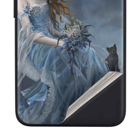 Fairy with Black Cat Sitting on Moon by Nene Thomas Google Pixel 4a Skin